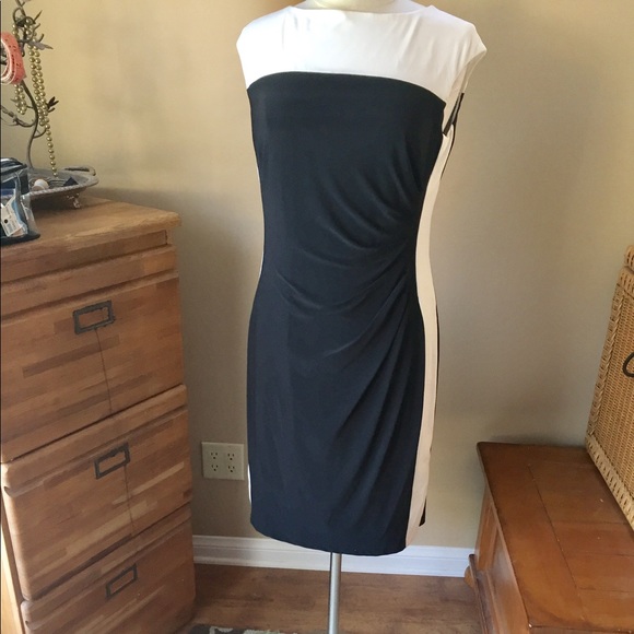chaps black and white dress